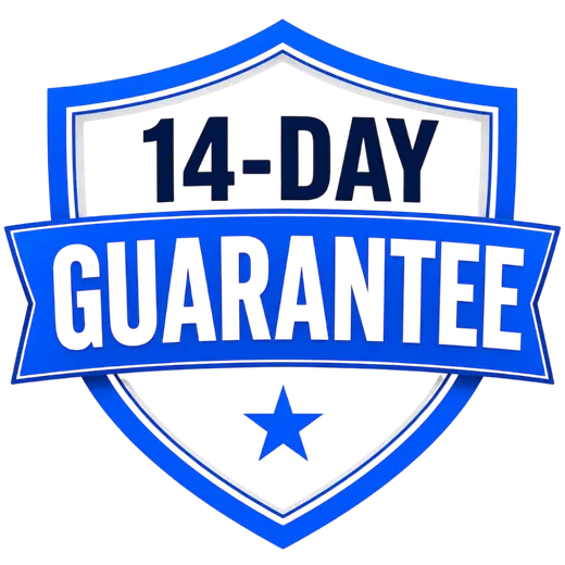 14-day, 5-lead guarantee badge