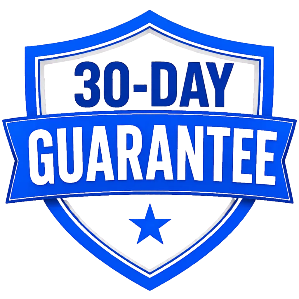 30-day, 5-lead guarantee badge