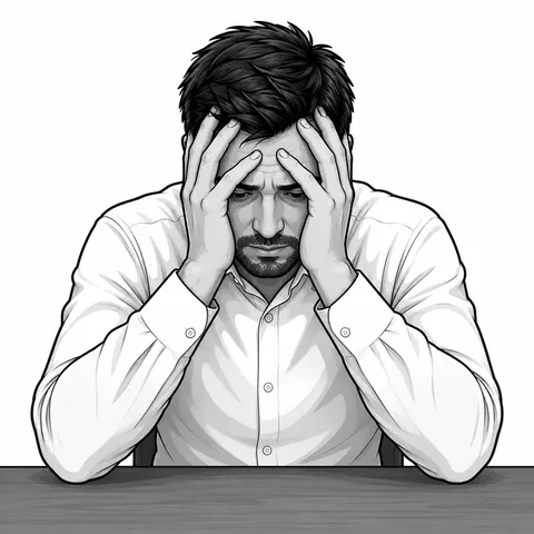 Stressed business owner